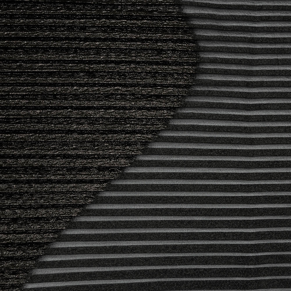 Metallic Black Waves Pleated Luxury Burnout Brocade Metallic Black Waves Pleated Luxury Burnout Brocade