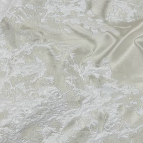Metallic White Abstract Border Luxury Brocade Metallic White Abstract Border Luxury Brocade
