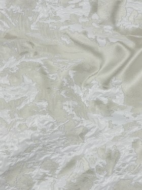 Metallic White Abstract Border Luxury Brocade Metallic White Abstract Border Luxury Brocade