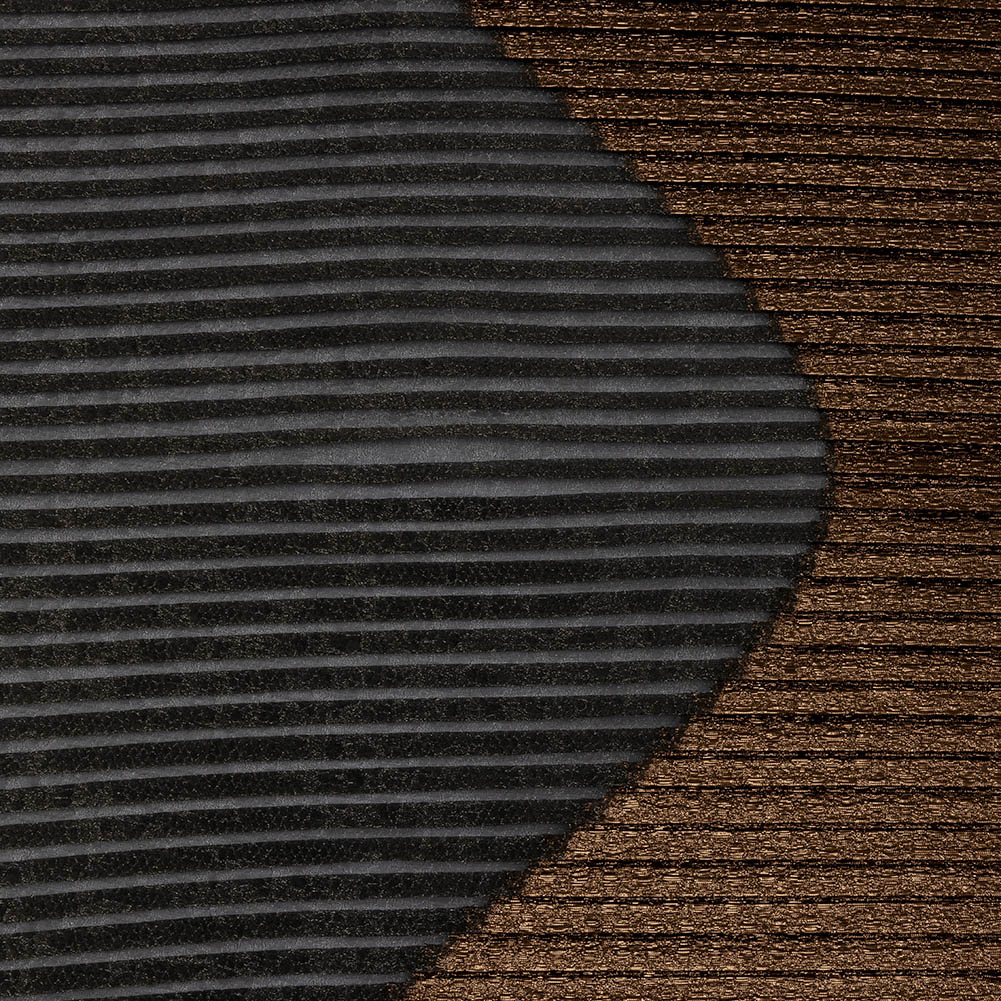 Metallic Medal Bronze and Gray Waves Pleated Luxury Burnout Brocade Metallic Medal Bronze and Gray Waves Pleated Luxury Burnout Brocade