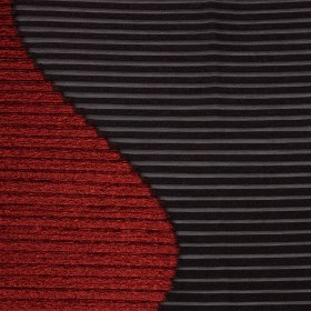 Metallic Savvy Red and Black Waves Pleated Luxury Burnout Brocade Metallic Savvy Red and Black Waves Pleated Luxury Burnout Brocade