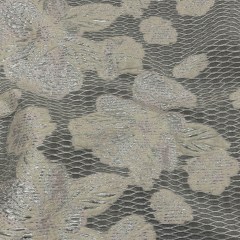Metallic Silver, Petal Pink and Pearled Ivory Florals and Latticework Sheer Luxury Brocade Metallic Silver, Petal Pink and Pearled Ivory Florals and Latticework Sheer Luxury Brocade