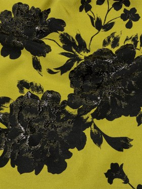 Metallic Black and Golden Ochre Floral Luxury Brocade Metallic Black and Golden Ochre Floral Luxury Brocade