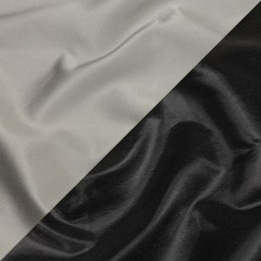 Olwyn Metallic Charcoal and Pale Gray Double Faced Luxury Mikado Olwyn Metallic Charcoal and Pale Gray Double Faced Luxury Mikado