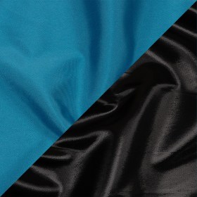 Olwyn Metallic Black and Blue Double Faced Luxury Mikado Olwyn Metallic Black and Blue Double Faced Luxury Mikado