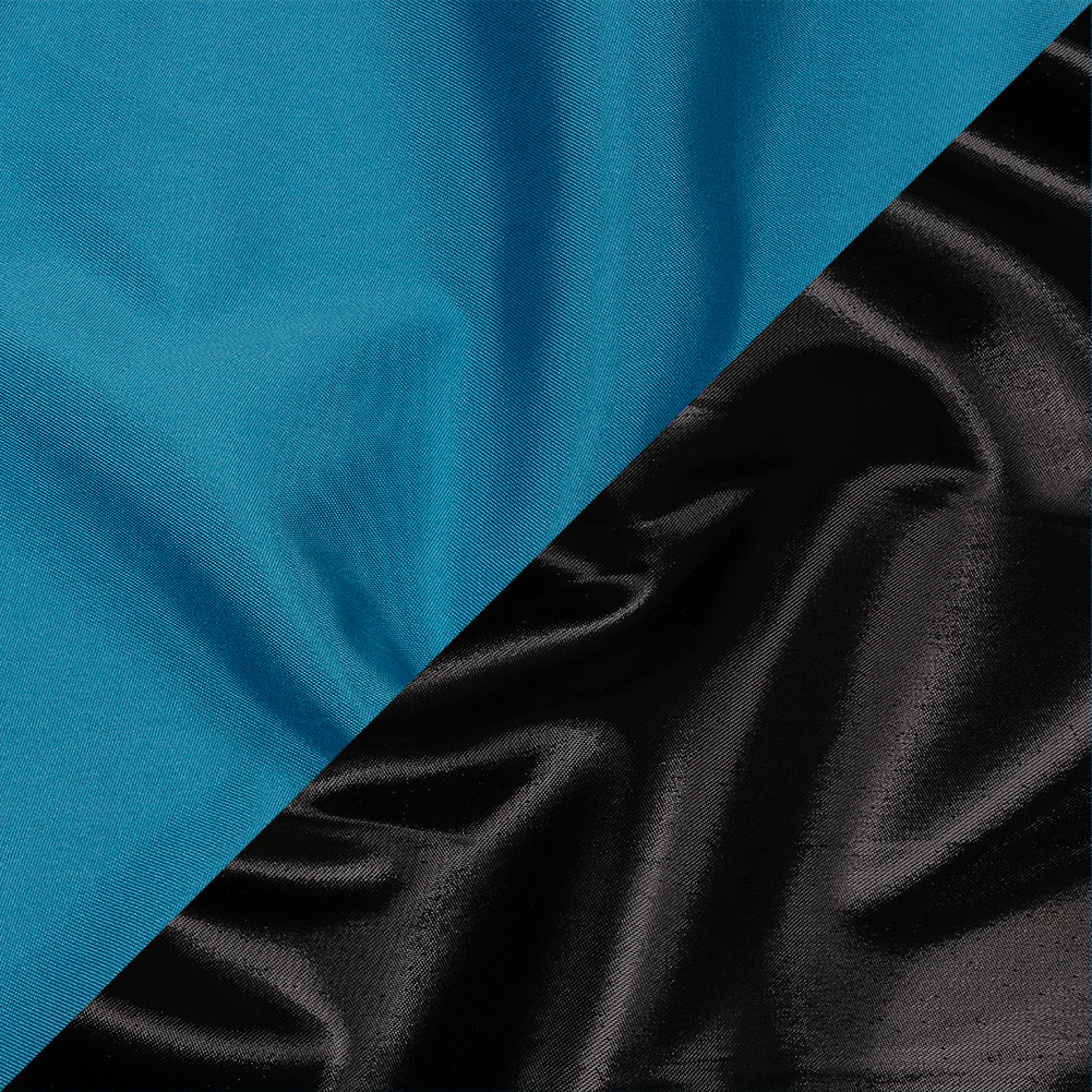 Olwyn Metallic Black and Blue Double Faced Luxury Mikado Olwyn Metallic Black and Blue Double Faced Luxury Mikado