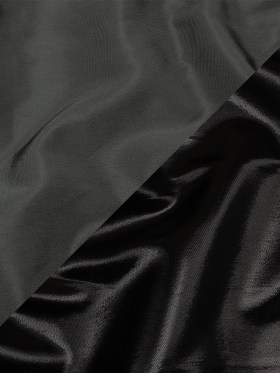 Olwyn Metallic Black and Gray Double Faced Luxury Mikado Olwyn Metallic Black and Gray Double Faced Luxury Mikado