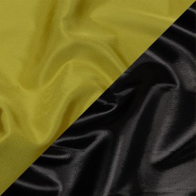 Olwyn Metallic Black and Yellow Double Faced Luxury Mikado Olwyn Metallic Black and Yellow Double Faced Luxury Mikado