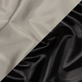 Olwyn Metallic Black and Silver Double Faced Luxury Mikado Olwyn Metallic Black and Silver Double Faced Luxury Mikado