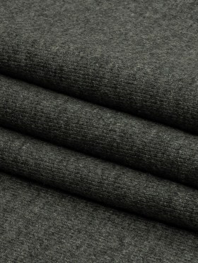 Famous Designer Heathered Gray Blended Wool Double Knit Famous Designer Heathered Gray Blended Wool Double Knit