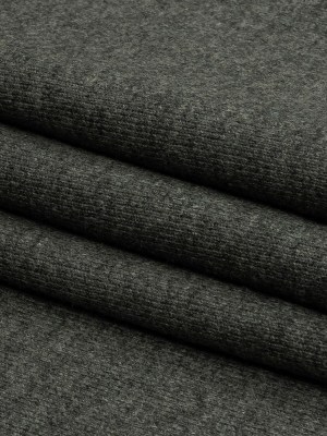 Famous Designer Heathered Gray Blended Wool Double Knit Famous Designer Heathered Gray Blended Wool Double Knit
