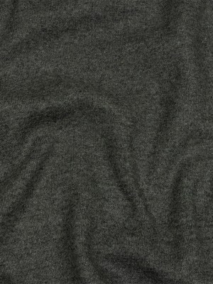 Famous Designer Heathered Gray Blended Wool Double Knit Famous Designer Heathered Gray Blended Wool Double Knit