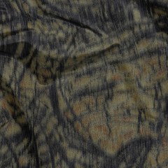 Italian Olive, Orange and Black Abstract Warp Printed Polyester Faille Italian Olive, Orange and Black Abstract Warp Printed Polyester Faille
