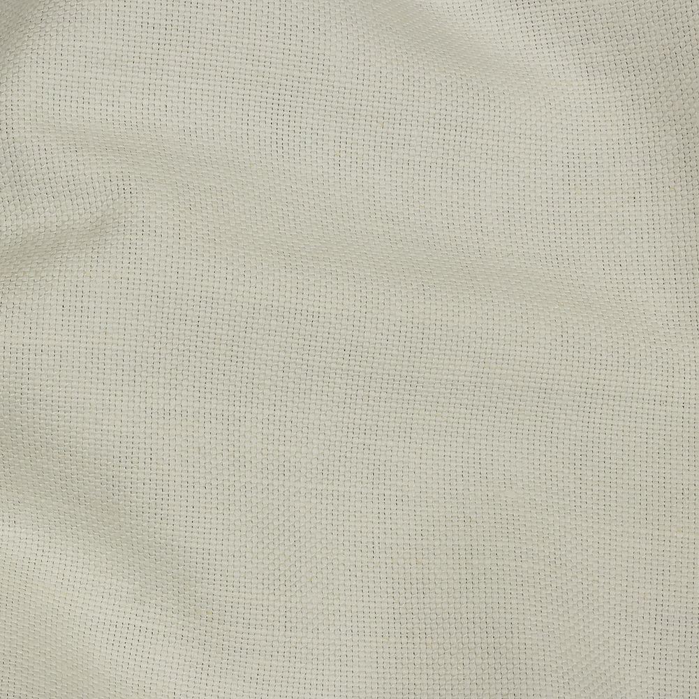 Ivory Linen and Cotton Basketweave Canvas