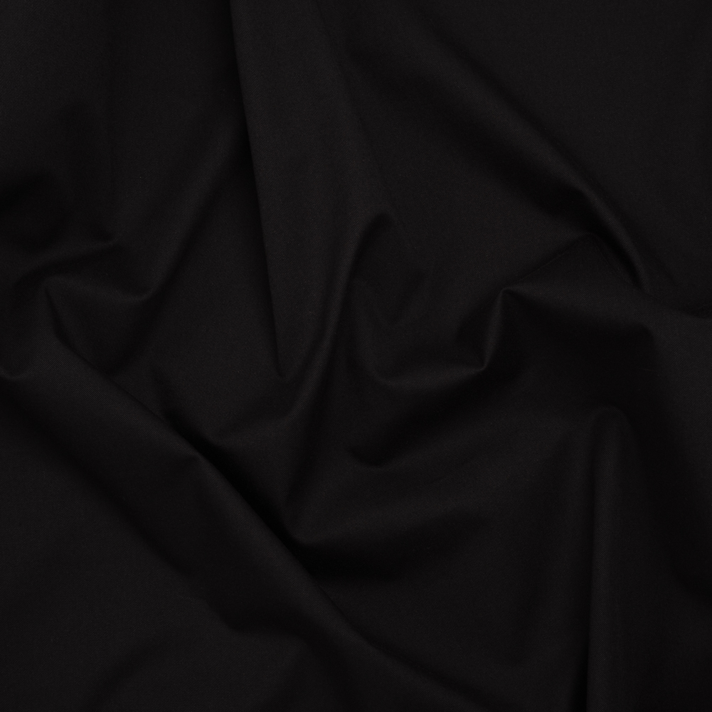 Stretch Cotton and Viscose Twill by Theory – Black – Designer Deadstock Stretch Cotton and Viscose Twill by Theory – Black – Designer Deadstock