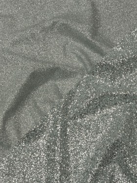 Double Faced Glitter Tulle – Silver – Gala Collection Double Faced Glitter Tulle – Silver – Gala Collection