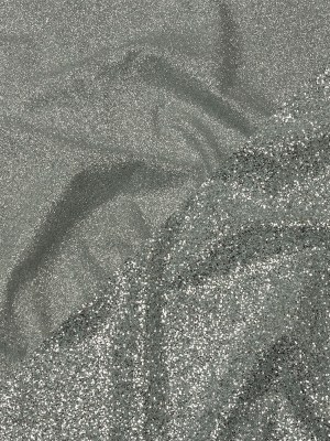 Double Faced Glitter Tulle – Silver – Gala Collection Double Faced Glitter Tulle – Silver – Gala Collection