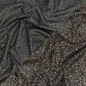 Double Faced Glitter Tulle – Black and Bronze – Gala Collection Double Faced Glitter Tulle – Black and Bronze – Gala Collection