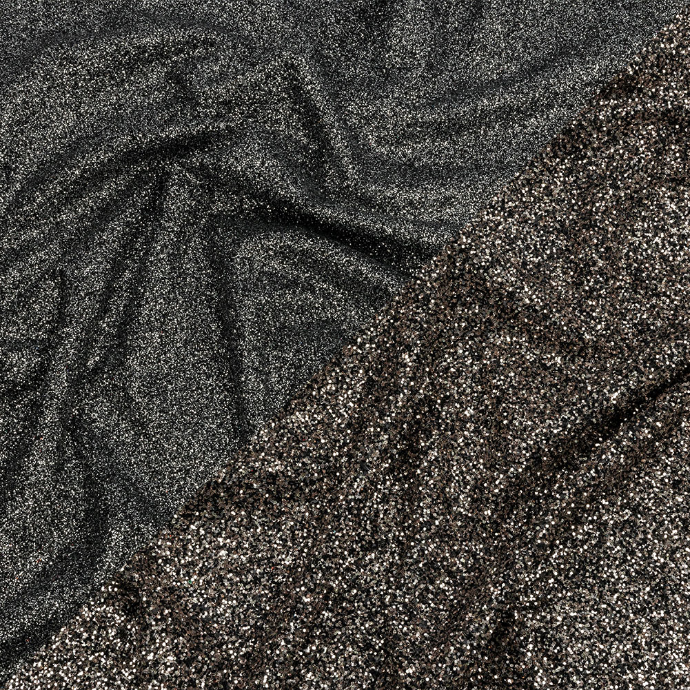 Double Faced Glitter Tulle – Black and Bronze – Gala Collection Double Faced Glitter Tulle – Black and Bronze – Gala Collection