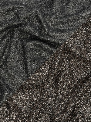 Double Faced Glitter Tulle – Black and Bronze – Gala Collection Double Faced Glitter Tulle – Black and Bronze – Gala Collection
