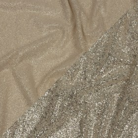 Double Faced Glitter Tulle – Nude and Platinum – Gala Collection Double Faced Glitter Tulle – Nude and Platinum – Gala Collection