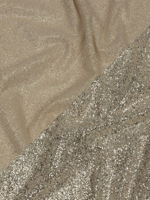 Double Faced Glitter Tulle – Nude and Platinum – Gala Collection Double Faced Glitter Tulle – Nude and Platinum – Gala Collection