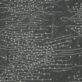 3D Puffy Glitter Tulle – White Spotted Striations 3D Puffy Glitter Tulle – White Spotted Striations