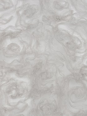 3D Fabric Roses Glitter Tulle – Light Gray 3D Fabric Roses Glitter Tulle – Light Gray