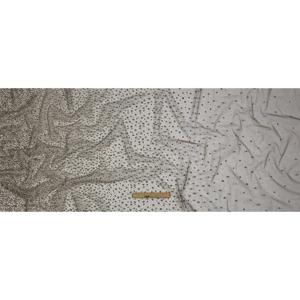 3D Glitter Tulle – Mink Puffy Spots Gradient 3D Glitter Tulle – Mink Puffy Spots Gradient