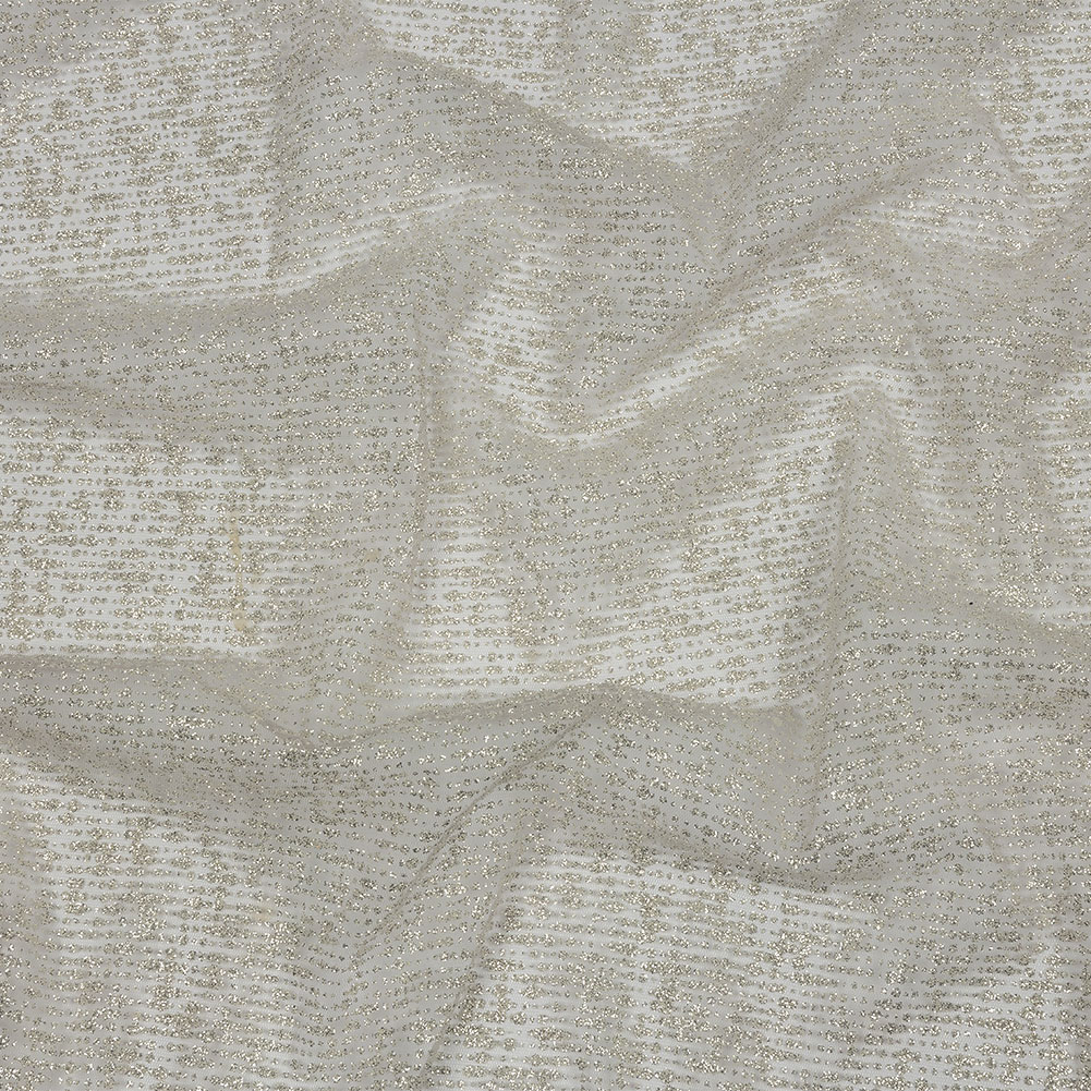 Glitter Tulle – Light Gray and Silver Abstract Striations – Flare Collection Glitter Tulle – Light Gray and Silver Abstract Striations – Flare Collection