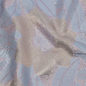 Metallic Rose Gold, Periwinkle and Lavender Tropical Flowers Luxury Brocade Metallic Rose Gold, Periwinkle and Lavender Tropical Flowers Luxury Brocade