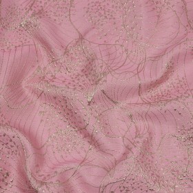Metallic Gold and Pink Lines and Dots Luxury Brocade Metallic Gold and Pink Lines and Dots Luxury Brocade