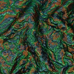 Metallic Green, Navy and Pumpkin Smoky Swirls Luxury Brocade Metallic Green, Navy and Pumpkin Smoky Swirls Luxury Brocade