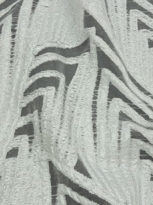 Metallic White Overlapped Nested Triangles Luxury Burnout Brocade Metallic White Overlapped Nested Triangles Luxury Burnout Brocade