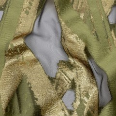 Metallic Gold and Olive Painterly Geometrics Luxury Burnout Brocade Metallic Gold and Olive Painterly Geometrics Luxury Burnout Brocade
