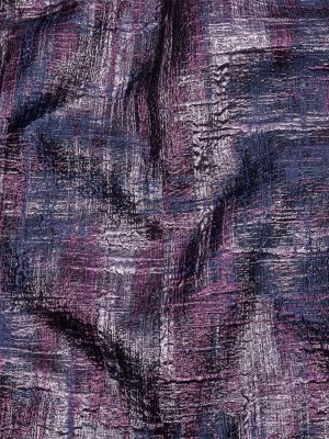 Metallic Orchid, Plum and Navy Distressed Plaid Luxury Brocade Metallic Orchid, Plum and Navy Distressed Plaid Luxury Brocade