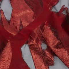 Metallic Red Painterly Geometrics Luxury Burnout Brocade Metallic Red Painterly Geometrics Luxury Burnout Brocade