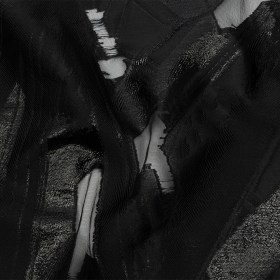 Metallic Black Painterly Geometrics Luxury Burnout Brocade Metallic Black Painterly Geometrics Luxury Burnout Brocade