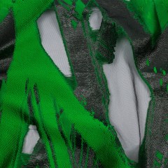 Metallic Black and Green Painterly Geometrics Luxury Burnout Brocade Metallic Black and Green Painterly Geometrics Luxury Burnout Brocade