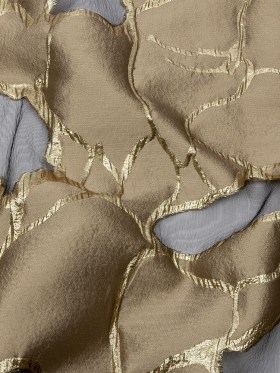 Metallic Gold and Taupe Abstract Luxury Burnout Brocade Metallic Gold and Taupe Abstract Luxury Burnout Brocade