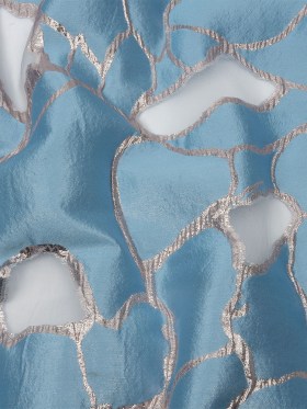 Metallic Silver and Sky Abstract Luxury Burnout Brocade Metallic Silver and Sky Abstract Luxury Burnout Brocade