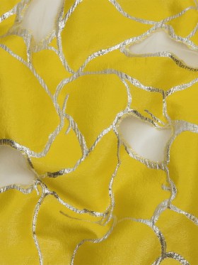 Metallic Silver and Lemon Abstract Luxury Burnout Brocade Metallic Silver and Lemon Abstract Luxury Burnout Brocade