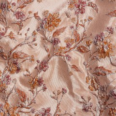 Metallic Orange and Red Flowering Vines Luxury Brocade Metallic Orange and Red Flowering Vines Luxury Brocade