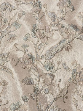 Metallic Pastel Pink and Light Blue Flowering Vines Luxury Brocade Metallic Pastel Pink and Light Blue Flowering Vines Luxury Brocade