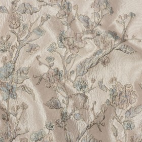 Metallic Pastel Pink and Light Blue Flowering Vines Luxury Brocade Metallic Pastel Pink and Light Blue Flowering Vines Luxury Brocade