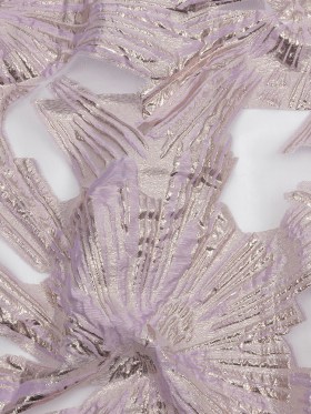 Metallic Rose Gold and Lilac Firework Flowers Luxury Burnout Brocade Metallic Rose Gold and Lilac Firework Flowers Luxury Burnout Brocade