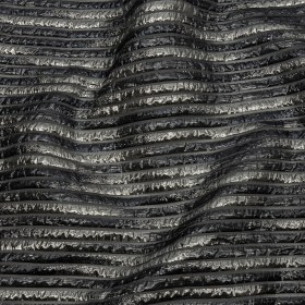 Metallic Silver and Midnight Navy Blue Luxury Striped Burnout Brocade Metallic Silver and Midnight Navy Blue Luxury Striped Burnout Brocade