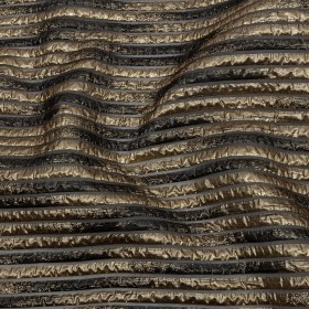 Metallic Gold and Black Luxury Striped Burnout Brocade Metallic Gold and Black Luxury Striped Burnout Brocade