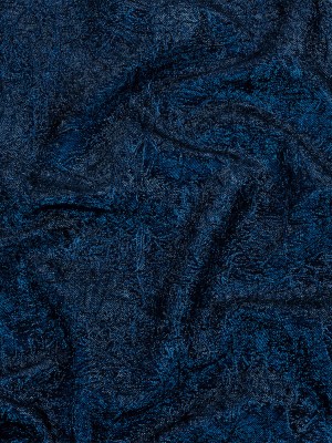 Astrolabe Metallic Navy and Royal Blue Crinkled Luxury Brocade with Black Backing Astrolabe Metallic Navy and Royal Blue Crinkled Luxury Brocade with Black Backing