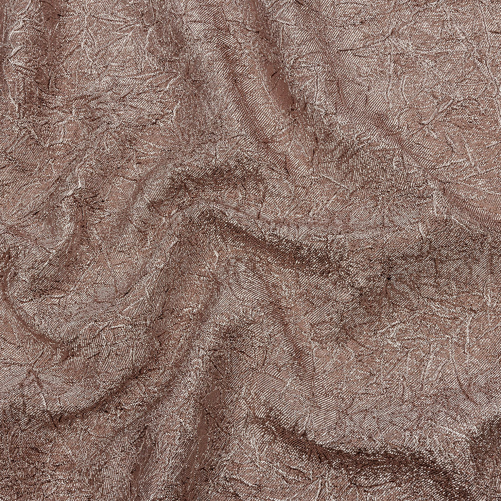 Astrolabe Metallic Light Pink Crinkled Luxury Brocade with Black Backing Astrolabe Metallic Light Pink Crinkled Luxury Brocade with Black Backing